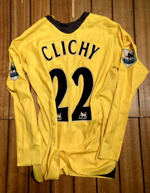 ARSENAL 06/07 LONG sleeve player issue away shirt -Clichy match
