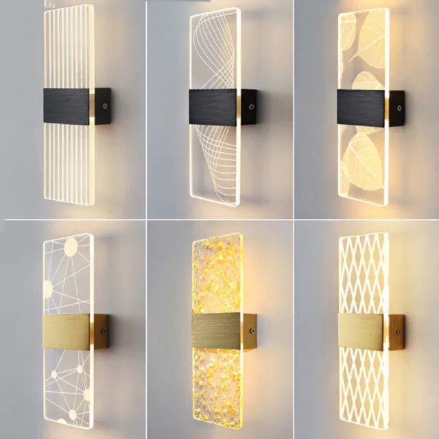 Modern LED Wall Light Up Down Indoor Bedroom Sconce Lamp Home Lighting Fixture