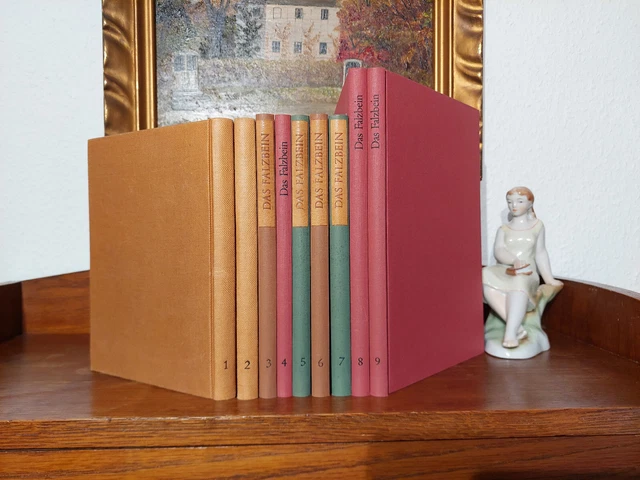 DAS FALZBEIN 9 Bände 1948-57 BUCHBINDER Buchbinderei BUCHBINDEN Bookbinding