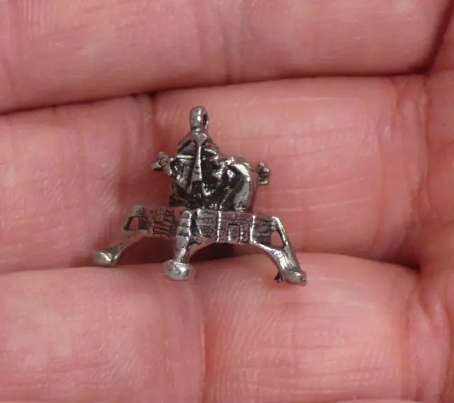 Great NASA Apollo Lunar Module Lander  LEM Charm Space Silver Tone 2