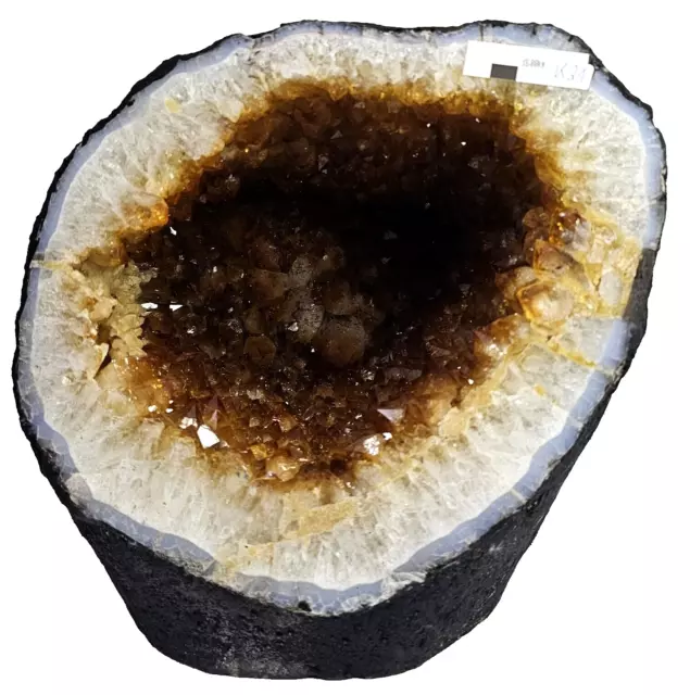 Citrindruse  Aus Amethyst Druse Kristall Edelstein Geode Bergkristall Quarz