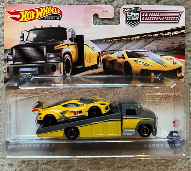 Hot Wheels Premium Car Culture Team Transport #36 Corvette C8.R & Carry On