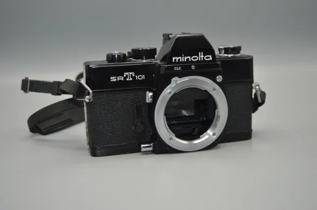 Minolta SRT 101 35mm SLR film Camera Body full Clad & Serviced 2346570