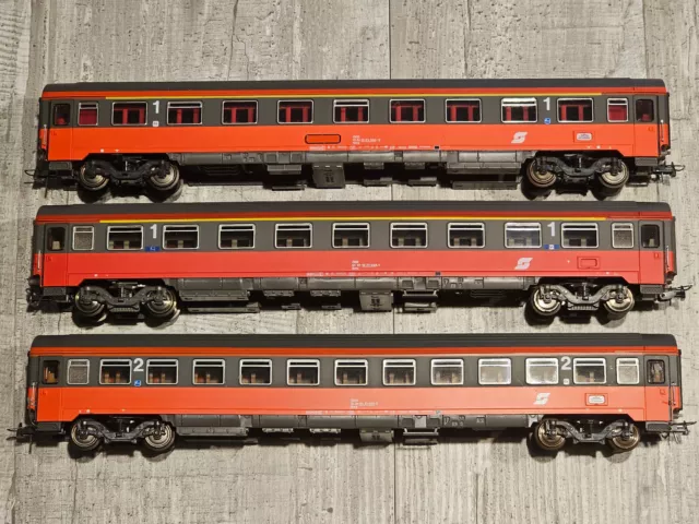 Roco H0 ÖBB Schnellzugwagen Set Ep.V (3 Wagen Gebraucht) (1:100)