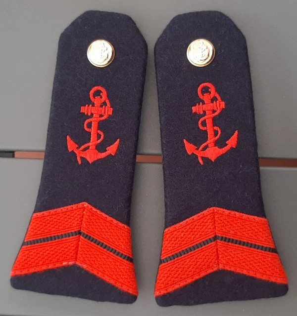 Épaulettes Marine Nationale – Officier Lieutenant De Vaisseau – Fusilier Marin