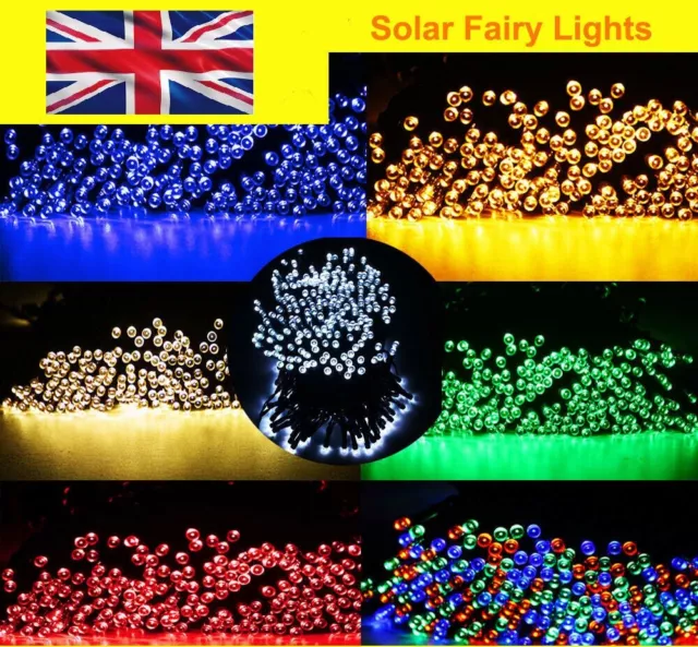 50/100/200/500 LED Solar Power Fairy Garden Lights String Outdoor Party Wedding