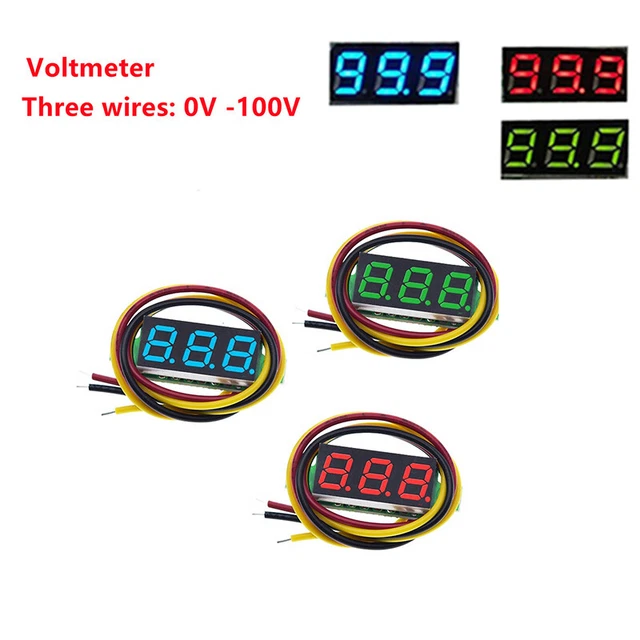 Voltmètre Numérique LED étanche 12V/24V Pour Voiture Moto - Contrôle Batterie - Neuf