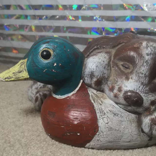 JLL Keramik Freunde Figur Spaniel Welpe mit Mallard Ente handbemalt Larne