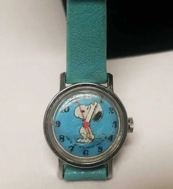 Vintage Schulz Timex Snoopy 1970's Watch * Works