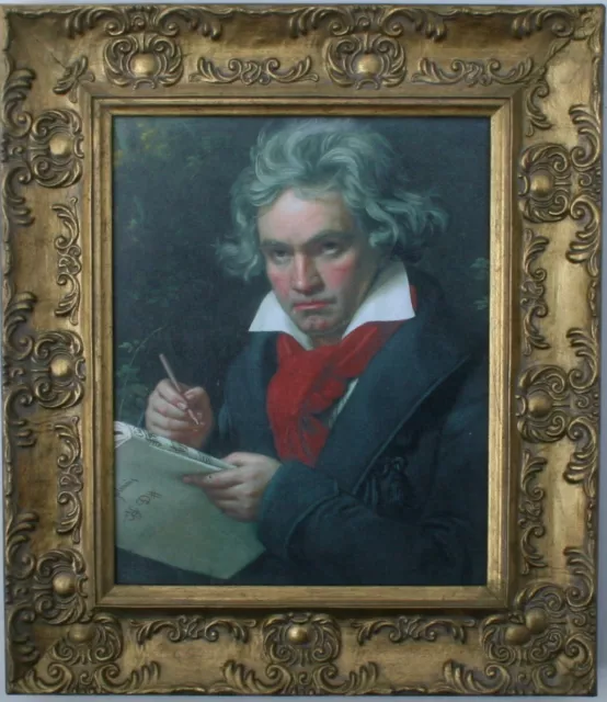 Ludwig van Beethoven Framed Picture   - German Composer - Oleograph