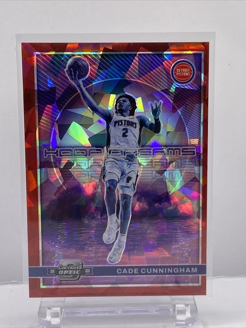 2021-22 Cade Cunningham Panini Contenders Optic Hoops Dreams Cracked Ice Rc #3