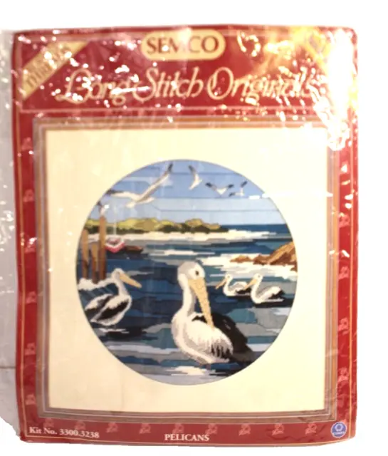 Semco Long Stitch Originals Pelicans 3300.3238 28cm Round New Needlework Kit