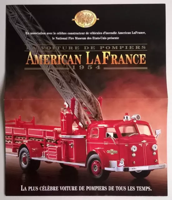 American LaFrance 1954 : Brochure publicitaire FRANKLIN MINT (en français)