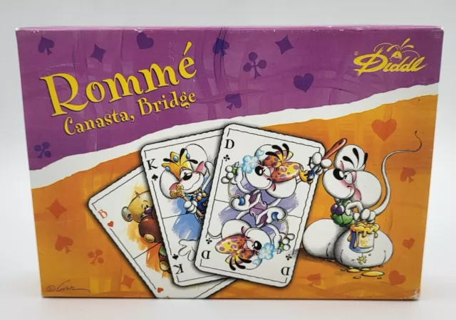 Diddl Romme Canasta Bridge Kartenspiel Vintage Komplett