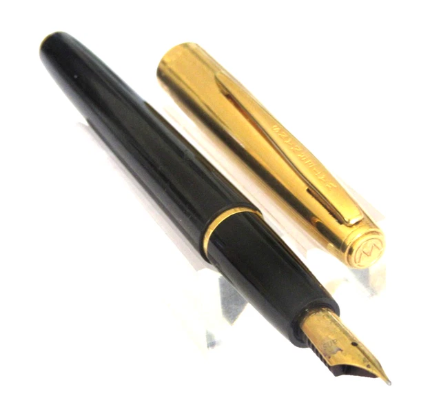 Stylo Plume Waterman Vintage Des Années 70/80 - Neuf De Stock, Couleur Vert Et Jaune - Modèle KA56-61