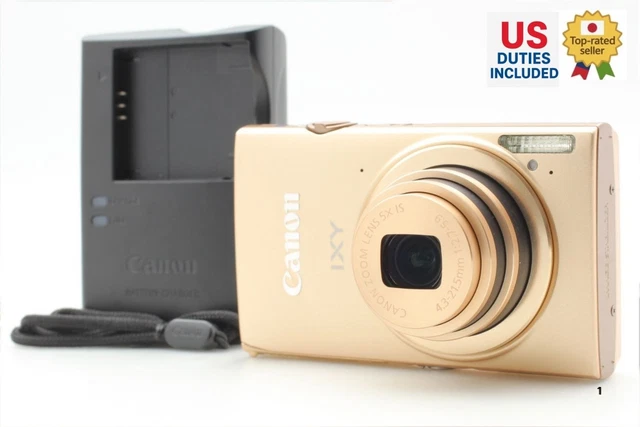 NEAR MINT] CANON IXY 430F IXUS 245HS Gold 16.1MP 5.0x Digital