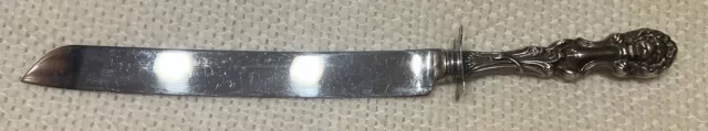 Wallace Lion Pattern Sterling Silver Cake Knife 12 1/4” Stainless