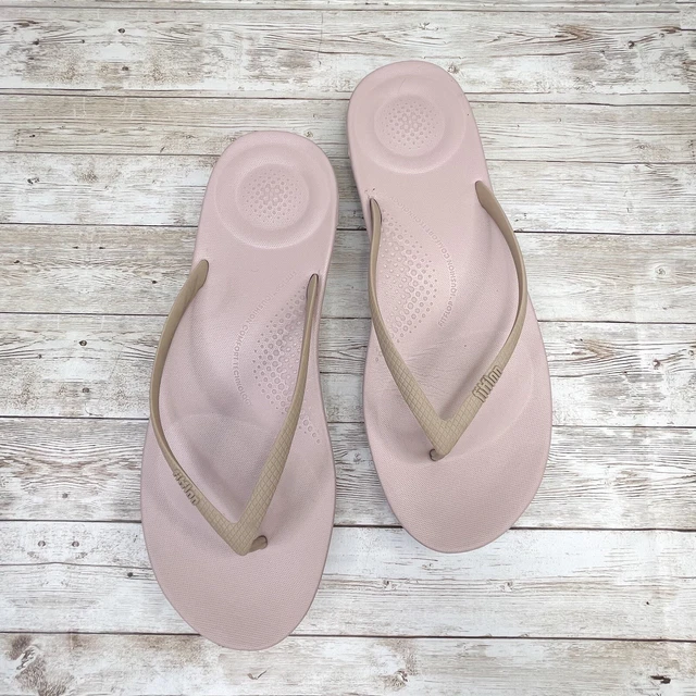 Fitflop Sandals Womens 11 Iqushion Thong Flip Flop Slip On Comfort Shoes Lilac