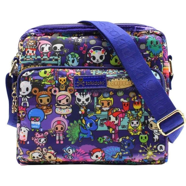 Tokidoki TokiFesta Crossbody Bag NWT Purple Adujustable Pockets Zipper Purse