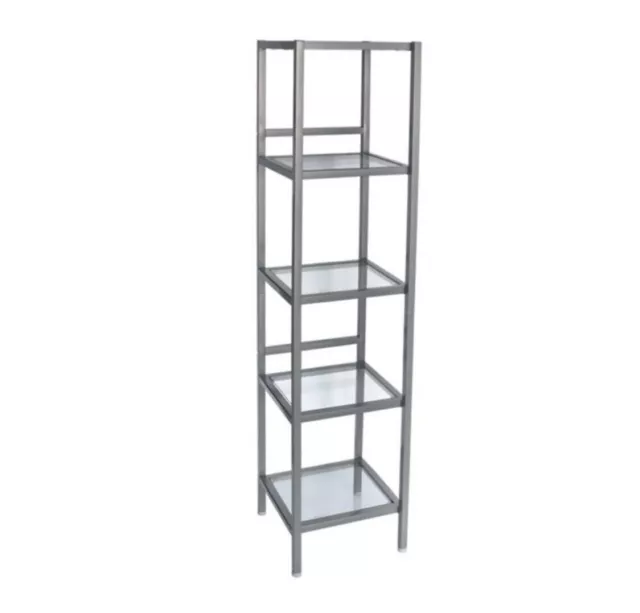 Studio 3B Mercer 5 Tier Bath Tower Shelving Chrome 13.11" L X 13.11" X 55.83” H
