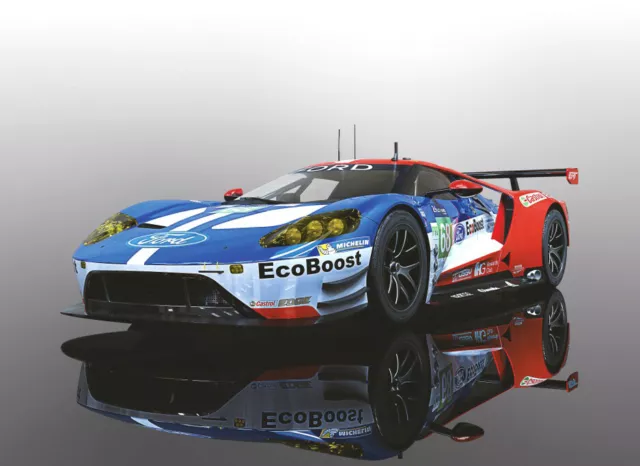 Scalextric Ford GT GTE - Le Mans 2017 Chip Ganassi Team USA - Slotcar 1:32 C3857 2