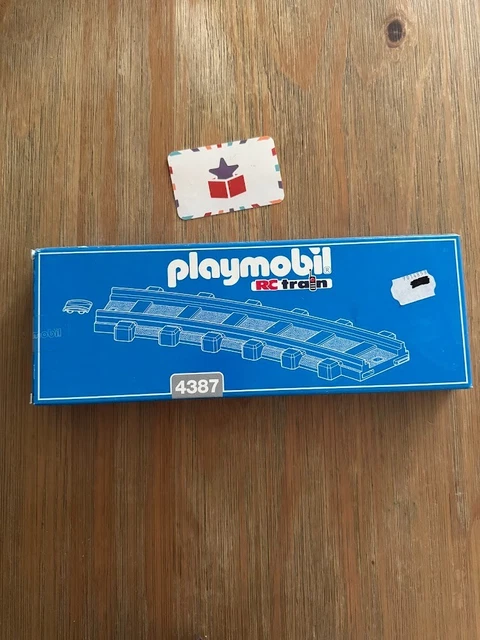 Playmobil 2 Rails Droits – Plastique Résistant, écartement 4,5cm, Compatible TGV Et Trains à Vapeur RC