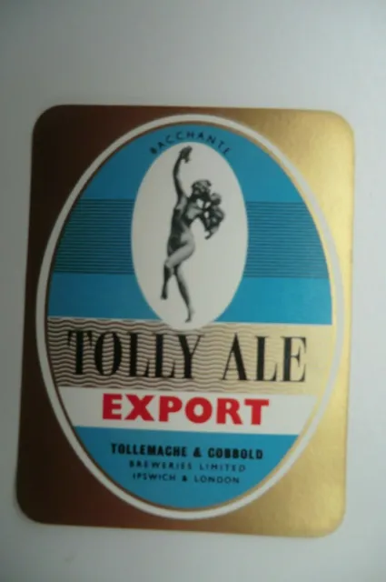 Mint Tollemache Cobbold Ipswich London Export Brewery Beer Bottle Label