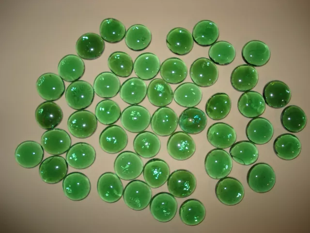 50 GREEN Glass Gems, Mosaic Tiles, Marbles, Nuggets