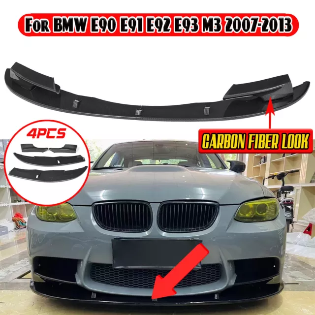 Carbone Style Spoiler Avant Lèvre Pare-Chocs Pour BMW E90 E91 E92 E93 M3 2007-13