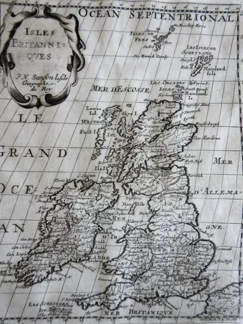 British Isles Ireland United Kingdom England Scotland Wales 1715 Sanson map