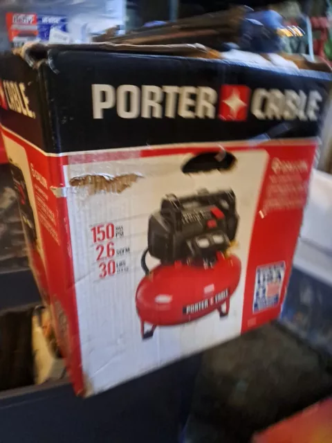 Porter Cable C2002 0.8 HP 2.6 CFM 120VAC 6 Gal Tank Size Portable Air Compressor