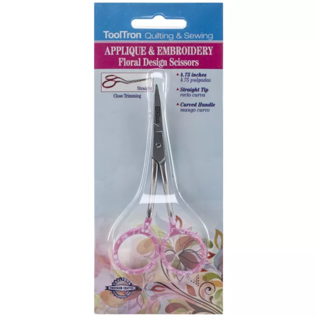 Tool Tron Applique & Embroidery Scissors 4.75"-Floral 880