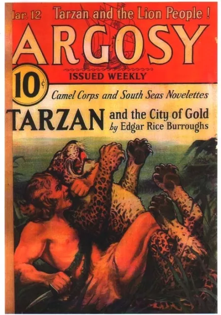 Argosy pulp facsimile reprint Edgar Rice Burroughs TARZAN AND THE CITY OF GOLD