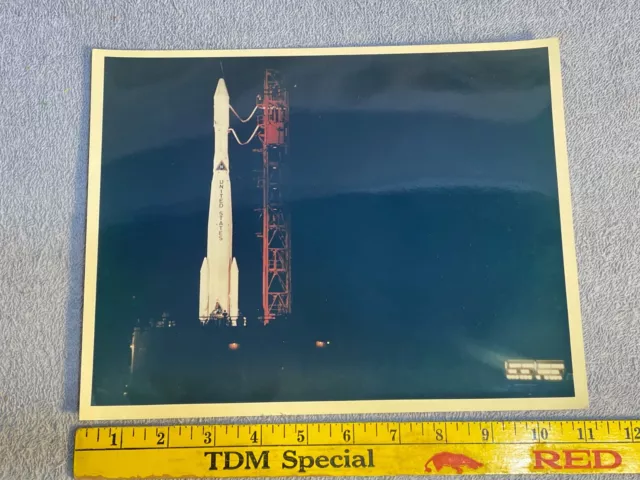 1960s McDonnell Aircraft Mercury Gemini NASA Night PHOTO ROCKET Launch Pad "80"