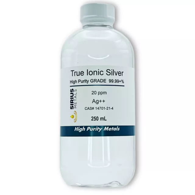 Ionic Silver 250mL of 20ppm in a BPA Free plastic bottle