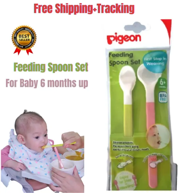 Pigeon Feeding Spoon Set Soft Type For Baby Beginners 6 months or more
