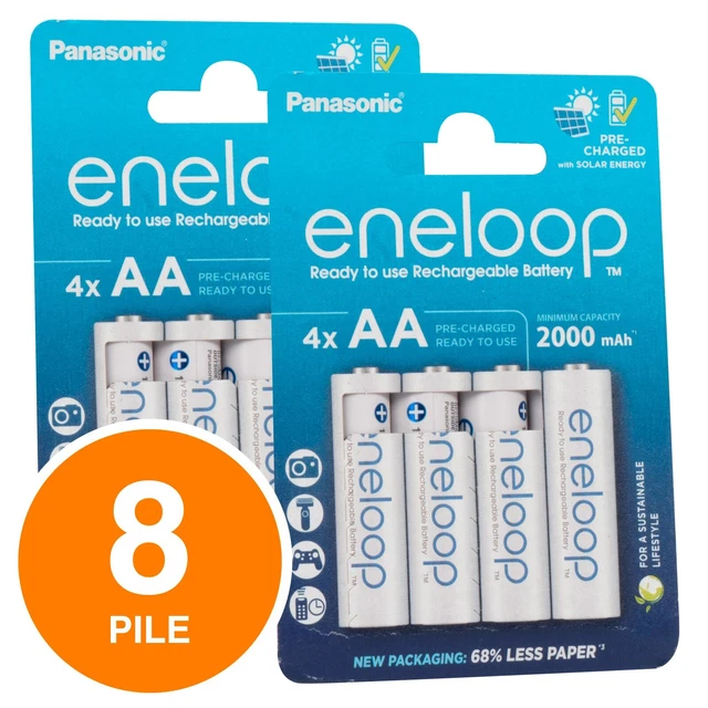 Panasonic Eneloop, AA/Mignon Batterie Ricaricabili, Ready-to-Use, Confezione 4 Con Custodia Blu, Capacità Aumentata A Min. 2000 MAh, 2100 Cicli Di Carica, In Confezione Senza Plastica, Ni-MH Batteria - Foto 11