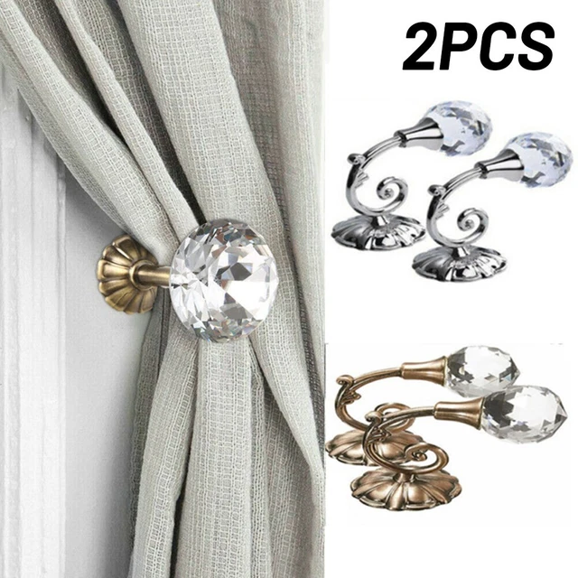 Hooks Curtain Hanger Holdbacks Home Hook Metal Rhinestone Tie Accessories