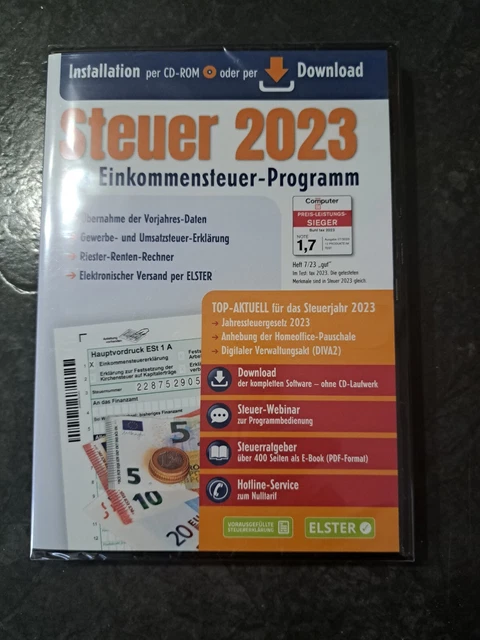 STEUER CD 2023 Einkommenssteuer Steuern Steuererklärung Steuerprogramm