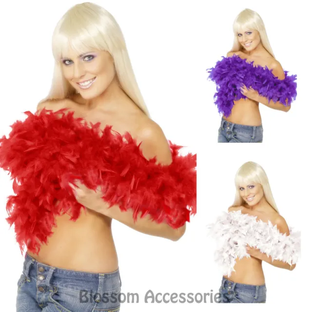 Deluxe Feather Boa 180cm Burlesque Flapper Scarf 20s Costume Accessories