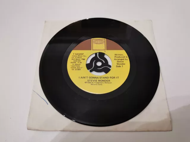 stevie wonder i aint gonna stand for it 7" vinyl record very good condition