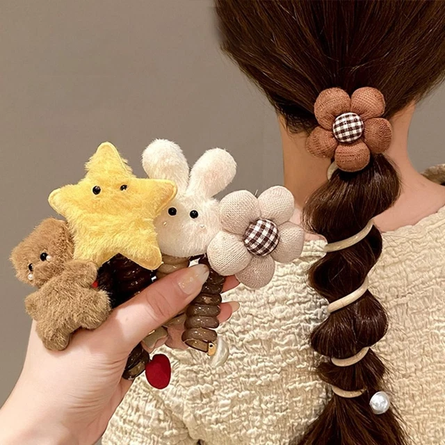 Telefono coda di cavallo filo capelli anello coda di cavallo capelli corda donna ragazze