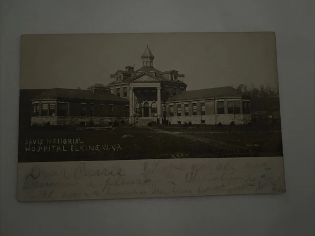 Elkins WV West Virginia Postcard RPPC Davis Memorial Hospital