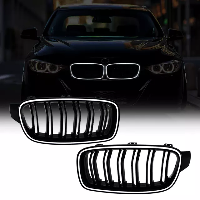 Front Grille Grill w/White LED For BMW F30 F31 F35 3 SERIES 2013-2018 320i 328i