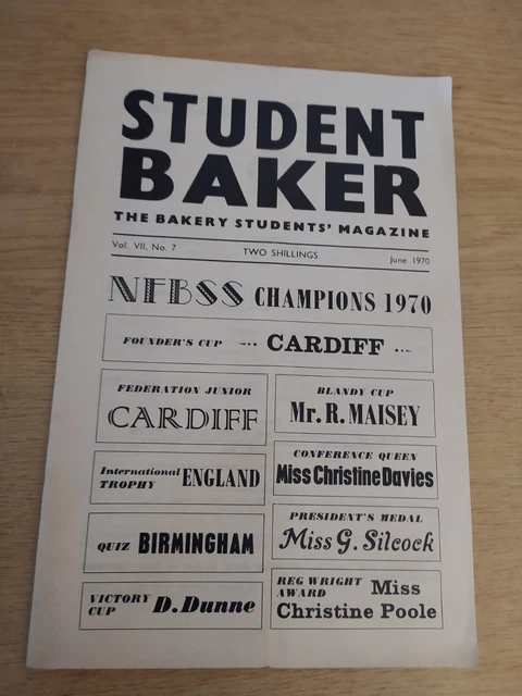 STUDENT BAKER MAGAZINE June 1970, Vol. VII No. 7 - B114 £2.74 - PicClick UK