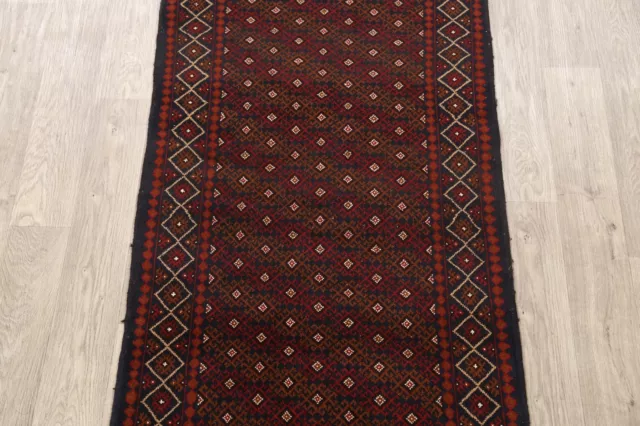 All-Over Geometric Balouch Afghan Oriental Area Rug Hand-Knotted Wool Carpet 3x5 3