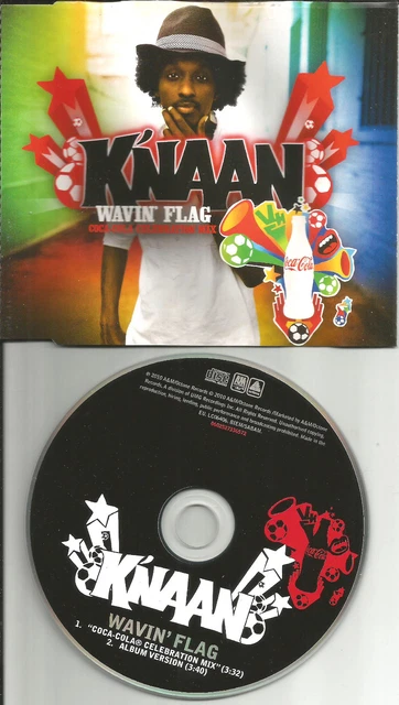 DRAPEAU K'NAAN WAVIN avec RARE COCA COLA CELEBRATION MIX CD single ...