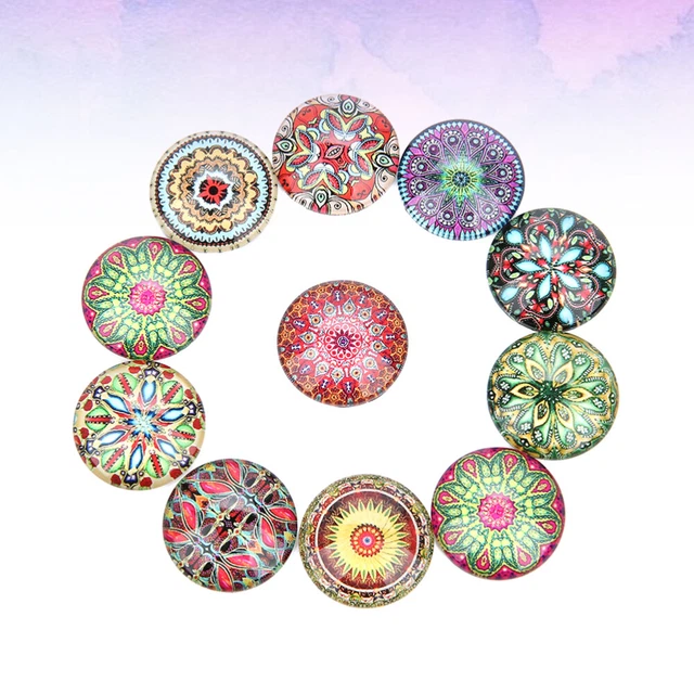 20 PCS Alte Glascabochons Edelsteinschmuck Flatback-Dome-