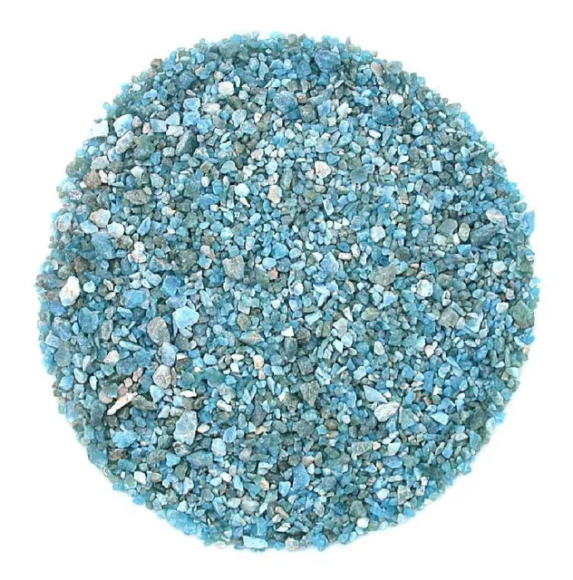Piezas de incrustación artesanal de cristal africano de apatita azul de 1/4 onza 4 mm y menos
