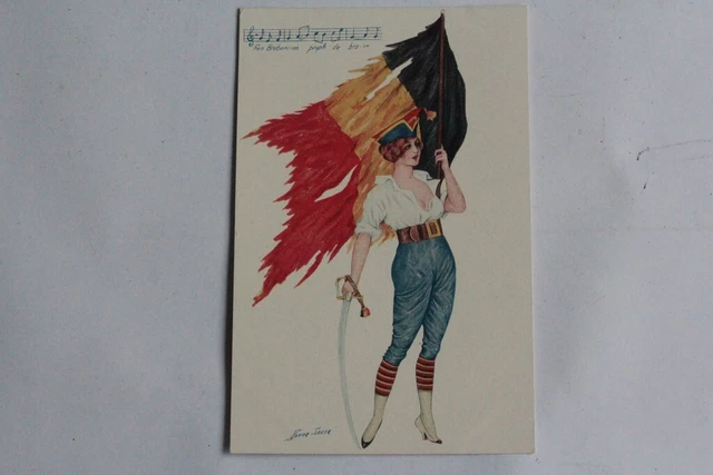 CPA Illustrateur SAGER Xavier Femme soldat mode (947)